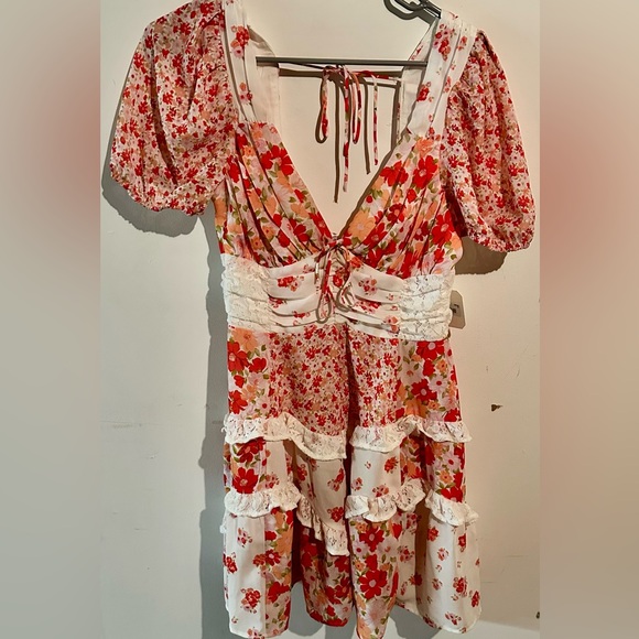 Altar’d State Aderny Floral Mini Dress. NWT. Size M. - Picture 2 of 6